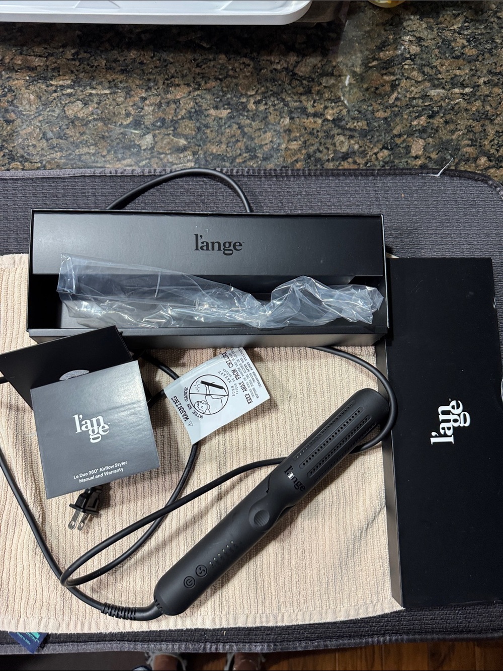 l'ange Black Hair Straightener / Styling Tool